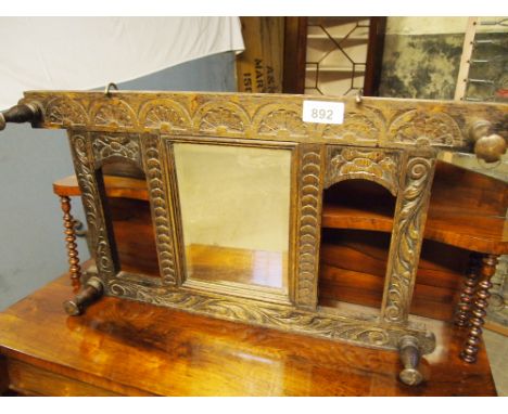  Sale Item:    OAK HALL MIRROR/COAT RACK   Vat Status:   No Vat   Buyers Premium:  This lot is subject to a Buyers Premium of
