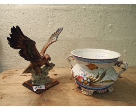  Sale Item:    ARMANI GOLDEN EAGLE & PLANTER   Vat Status:   No Vat   Buyers Premium:  This lot is subject to a Buyers Premiu