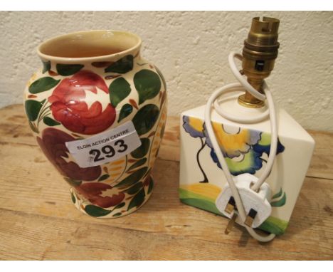  Sale Item:    WADE HARVEST VASE & SMALL LAMP   Vat Status:   No Vat   Buyers Premium:  This lot is subject to a Buyers Premi