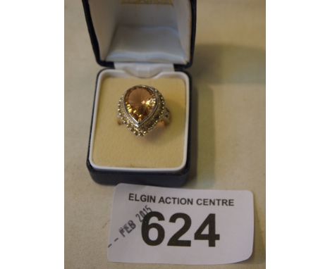  Sale Item:    SILVER GEM SET RING   Vat Status:   No Vat   Buyers Premium:  This lot is subject to a Buyers Premium of 15% +