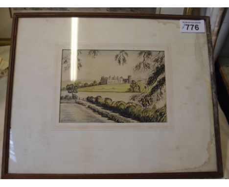  Sale Item:    W C PAINTING LINLITHGLOW PALACE BY A MCDONALD 14-3-1953  Vat Status:   No Vat   Buyers Premium:  This lot is s