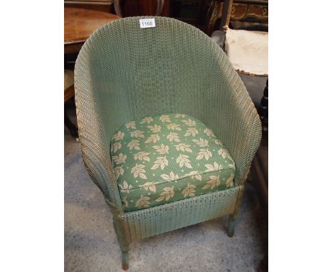  Sale Item:    LLOYD LOOM GREEN BASKET CHAIR   Vat Status:   No Vat   Buyers Premium:  This lot is subject to a Buyers Premiu