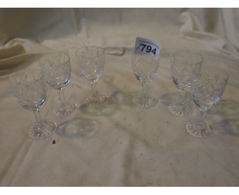  Sale Item:    6 CRYSTAL GLASSES   Vat Status:   No Vat   Buyers Premium:  This lot is subject to a Buyers Premium of 15% + V