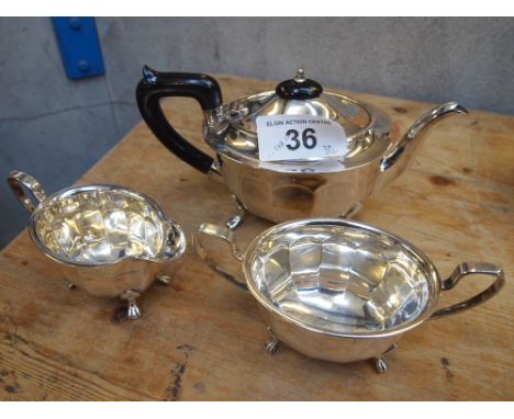  Sale Item:    3 PCE E P TEA SERVICE   Vat Status:   No Vat   Buyers Premium:  This lot is subject to a Buyers Premium of 15%