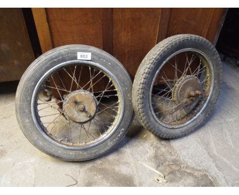 Sale Item:    PAIR TRIUMPH TIGER CUB MOTORBIKE WHEELS  Vat Status:   No Vat   Buyers Premium:  This lot is subject to a Buye