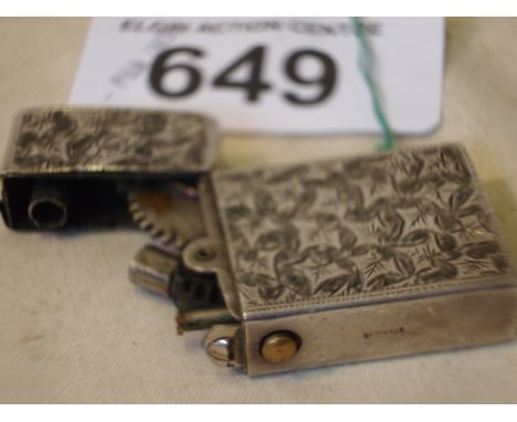  Sale Item:    STERLING SILVER LIGHTER (AF)   Vat Status:   No Vat   Buyers Premium:  This lot is subject to a Buyers Premium