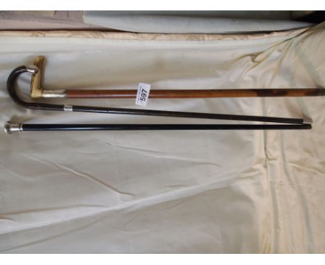  Sale Item:    3 SILVER TOPPED CANES   Vat Status:   No Vat   Buyers Premium:  This lot is subject to a Buyers Premium of 15%