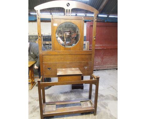  Sale Item:    OAK HALL STAND   Vat Status:   No Vat   Buyers Premium:  This lot is subject to a Buyers Premium of 15% + Vat 