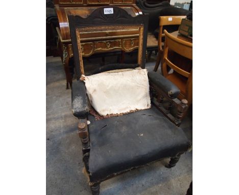  Sale Item:    EDWARDIAN CHAIR   Vat Status:   No Vat   Buyers Premium:  This lot is subject to a Buyers Premium of 15% + Vat