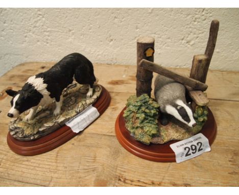  Sale Item:    2 BFA ORNAMENTS- BADGER & SHEEP DOG  Vat Status:   No Vat   Buyers Premium:  This lot is subject to a Buyers P