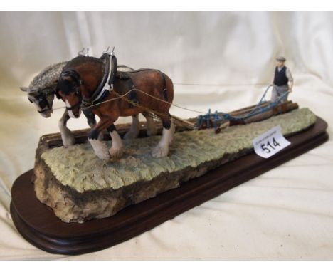  Sale Item:    B F A PLOUGHING WITH HORSE AYERS 1990  Vat Status:   No Vat   Buyers Premium:  This lot is subject to a Buyers