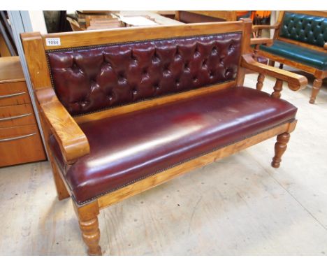  Sale Item:    LEATHER BENCH   Vat Status:   No Vat   Buyers Premium:  This lot is subject to a Buyers Premium of 15% + Vat @
