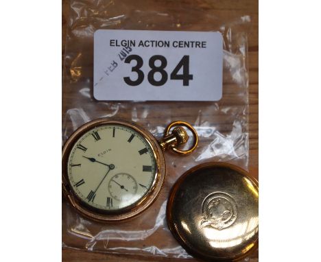  Sale Item:    GOLD PLATED ELGIN POCKET WATCH (AF)  Vat Status:   No Vat   Buyers Premium:  This lot is subject to a Buyers P