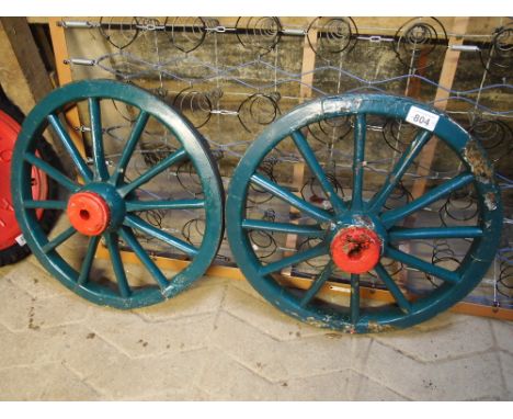 Sale Item:    PAIR CART WHEELS   Vat Status:   No Vat   Buyers Premium:  This lot is subject to a Buyers Premium of 15% + Va