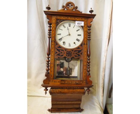  Sale Item:    INLAID VIENNA WALL CLOCK   Vat Status:   No Vat   Buyers Premium:  This lot is subject to a Buyers Premium of 