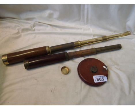  Sale Item:    2 TELESCOPES & TAPE MEASURE   Vat Status:   No Vat   Buyers Premium:  This lot is subject to a Buyers Premium 