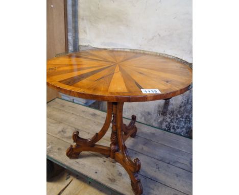  Sale Item:    ROUND SEGMENTED IRISH GAMING TABLE  Vat Status:   No Vat   Buyers Premium:  This lot is subject to a Buyers Pr