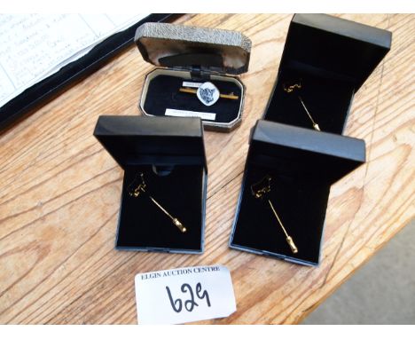  Sale Item:    4 ABERDEEN ANGUS TIE PINS   Vat Status:   No Vat   Buyers Premium:  This lot is subject to a Buyers Premium of