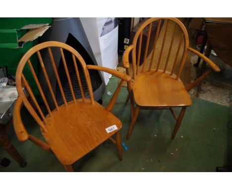  Sale Item:    PAIR ERCOL CARVER CHAIRS   Vat Status:   No Vat   Buyers Premium:  This lot is subject to a Buyers Premium of 