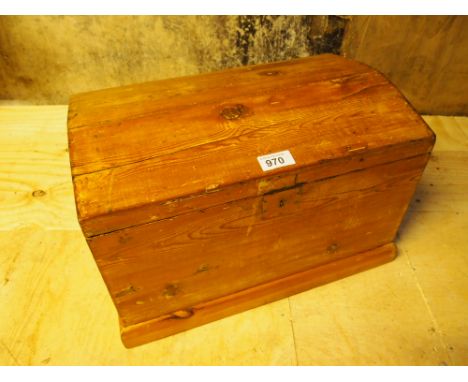  Sale Item:    DOME TOP PINE TRUNK   Vat Status:   No Vat   Buyers Premium:  This lot is subject to a Buyers Premium of 15% +