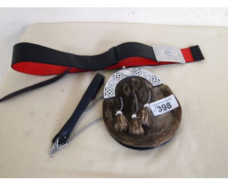  Sale Item:    SPORRAN & BELT   Vat Status:   No Vat   Buyers Premium:  This lot is subject to a Buyers Premium of 15% + Vat 