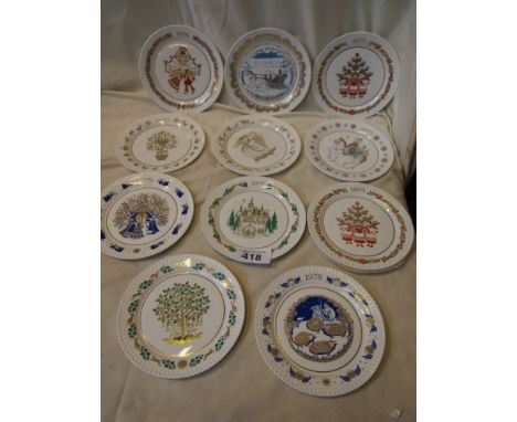  Sale Item:    11 SPODE XMAS PLATES   Vat Status:   No Vat   Buyers Premium:  This lot is subject to a Buyers Premium of 15% 