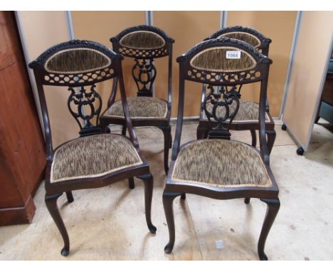  Sale Item:    4 PARLOUR CHAIRS   Vat Status:   No Vat   Buyers Premium:  This lot is subject to a Buyers Premium of 15% + Va
