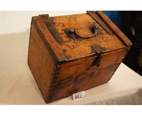  Sale Item:    WOODEN EGG BOX   Vat Status:   No Vat   Buyers Premium:  This lot is subject to a Buyers Premium of 15% + Vat 