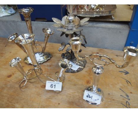  Sale Item:    4 E P CENTRE PIECES   Vat Status:   No Vat   Buyers Premium:  This lot is subject to a Buyers Premium of 15% +