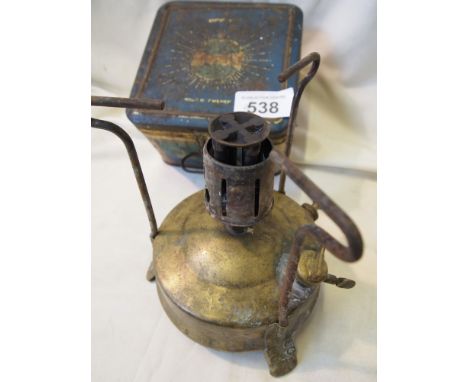  Sale Item:    OPTIMUS STOVE WITH ORIGINAL TIN   Vat Status:   No Vat   Buyers Premium:  This lot is subject to a Buyers Prem