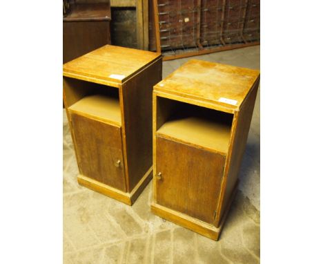  Sale Item:    PAIR OAK BEDSIDE CABINETS   Vat Status:   No Vat   Buyers Premium:  This lot is subject to a Buyers Premium of