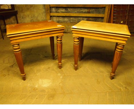  Sale Item:    PAIR LIMED OAK HALL TABLES   Vat Status:   No Vat   Buyers Premium:  This lot is subject to a Buyers Premium o