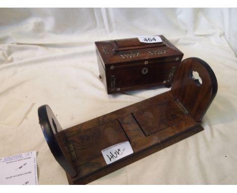  Sale Item:    TEA CADDY & BOOKSHELF (AF)   Vat Status:   No Vat   Buyers Premium:  This lot is subject to a Buyers Premium o