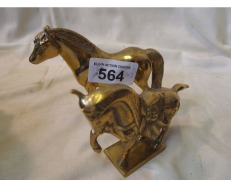  Sale Item:    2 BRASS HORSES   Vat Status:   No Vat   Buyers Premium:  This lot is subject to a Buyers Premium of 15% + Vat 