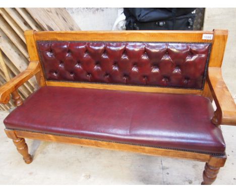  Sale Item:    LEATHER BENCH   Vat Status:   No Vat   Buyers Premium:  This lot is subject to a Buyers Premium of 15% + Vat @