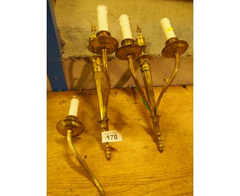  Sale Item:    BRASS WALL LIGHTS (AF)   Vat Status:   No Vat   Buyers Premium:  This lot is subject to a Buyers Premium of 15