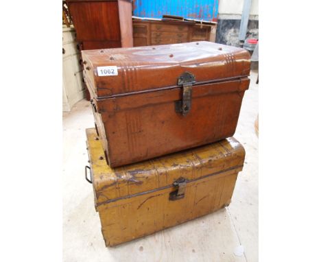  Sale Item:    2 TIN TRUNKS   Vat Status:   No Vat   Buyers Premium:  This lot is subject to a Buyers Premium of 15% + Vat @ 