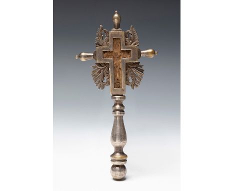 Post-Byzantine Orthodox cross, Mount Athos, 17th century.Cedar wood.In the 19th century it was mounted inside a silver-plated