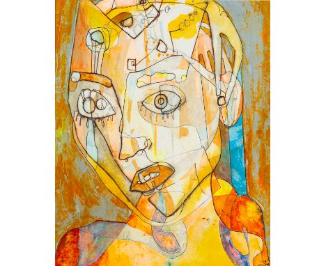 Yop (Contemporary) -
A couple -
Mixed media -
74 x 53cm -
Signed lower right -
Together with a smaller portrait by the same a
