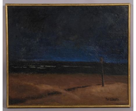 Maurice Debaille (1898 - 1987), surrealist landscape, oil on canvas, signed, 37cm x 45cm, framedGood condition, no canvas dam