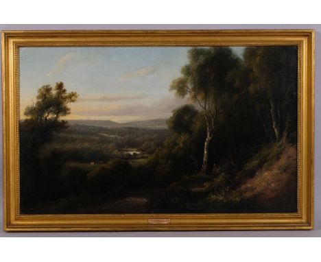 George Arnald (1762 - 1841), extensive landscape, oil on canvas, 49cm x 81cm, framedCanvas has been lined, no sign of previou
