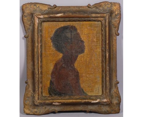 Kathleen Alnatt, portrait of a man, oil on canvas laid on board, signed, 24cm x 20cm, framedImage in good untouched condition