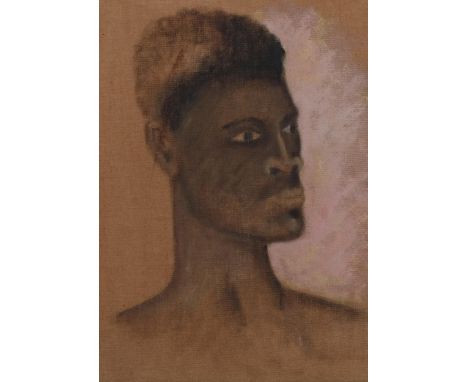 Head portrait of a man, 20th century oil on canvas laid on board, unsigned, 40cm x 28cm, framedGood condition 