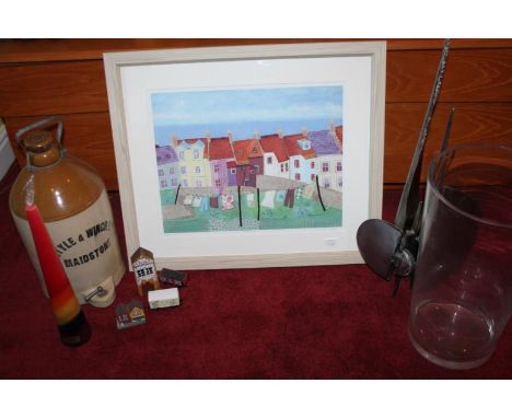 After Joanne Wishart.  Pittenweem, limited edition print no. 14/150, signed, titled and numbered to the mount, 36cm x 44cm, a