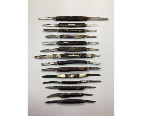 A Collection of Assorted Quill / Penknives, longest open length 17.1cm (rust / damage), etc. (14)