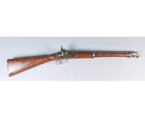 A Good 19th Century .70 Calibre Two Band Enfield Musket, 21ins bright steel barrel, stamped crown over VR over crossed swords