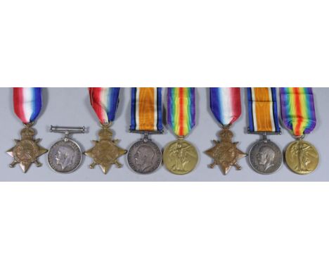 A Small Collection of  George V First World War Medals, comprising - 1914/15 Star and 1914/18 War Medal to 11567 Sgt. M. J. M