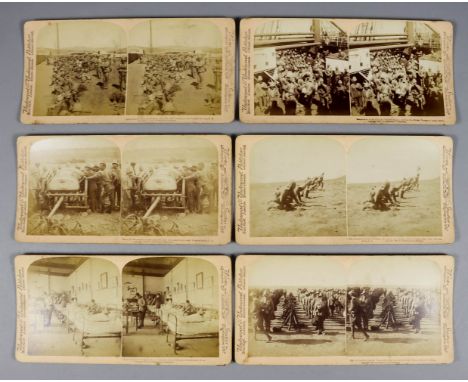 A Small Collection of Black and White Stereoscopic Cards of the Boer War, 1900, published by Underwood &amp; Underwood (36), 