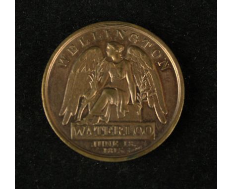 A bronze Waterloo medal dated 18th June 1815Medal possibly a pattern by T. Wyon, the silver version of this medal was awarded