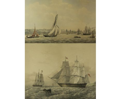 A Hand coloured lithograph of Her Majesty's Revenue Cutter 'Vigilant' circa 1850Engraved by Dutton, 32x52cm, further hand col
